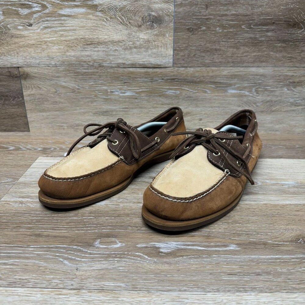 Timberland Classic 2 Eye Leather Brown Boat Shoe Men's Size 14
